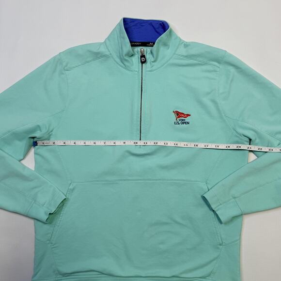 B Draddy 123rd US Open LACC Golf Pullover womens Medium Aqua 1/4 Zip Sweatshirt - Picture 4 of 10
